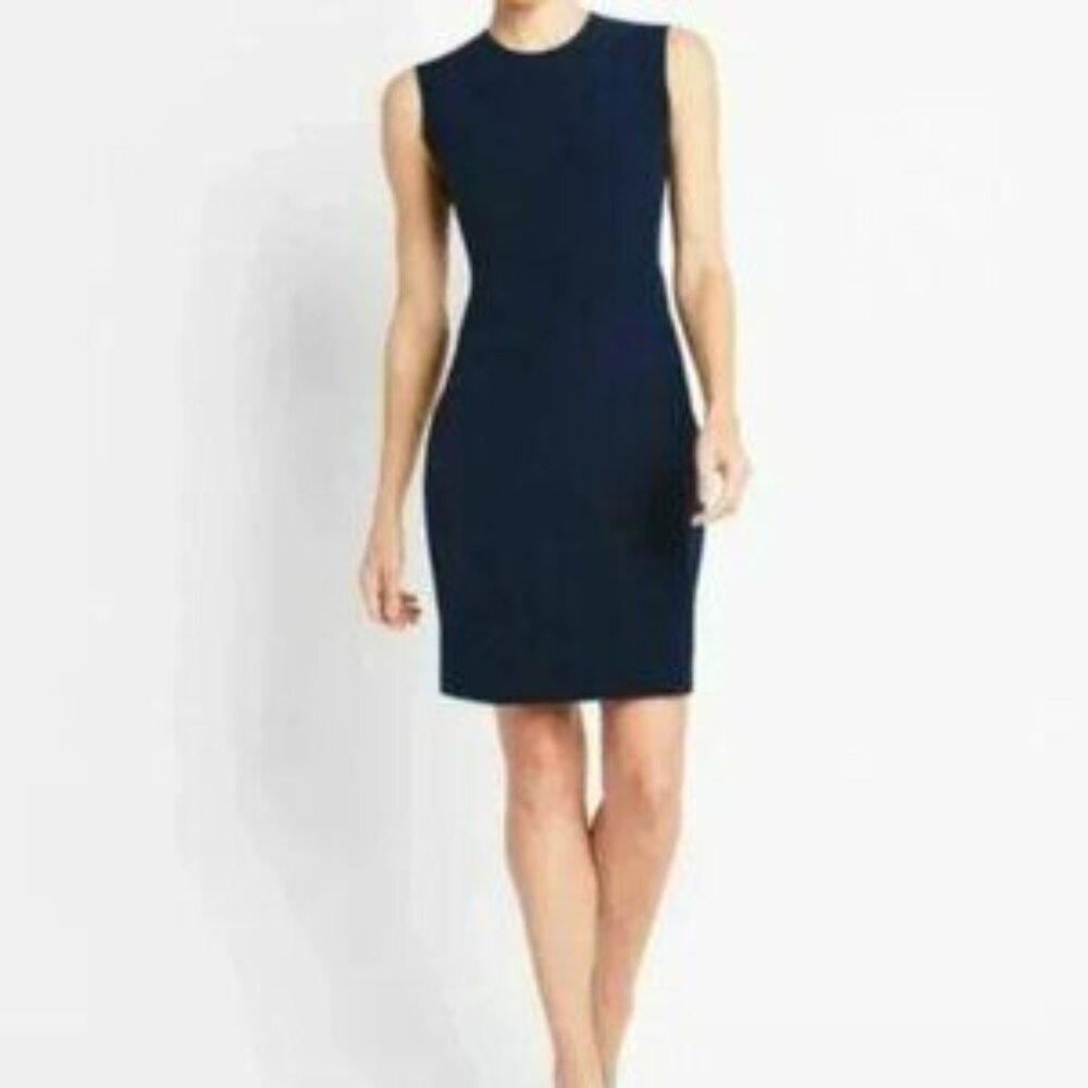 Of Mercer Navy Bedford Sleeveless Stretch‎ Sheath Dress